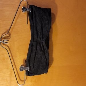 VS Pink Black Lace Bandeau